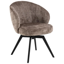 Čalouněná jídelní židle s područkami Actona Darlene hnědá na kovových nohách