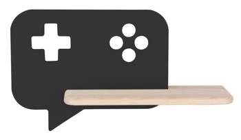 LED nástěnné svítidlo Console černé s poličkou do dětského pokoje, dřevěné 5W 4000K CANDELLUX