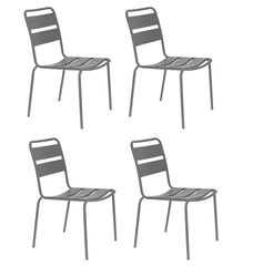 Sada 4 šedých židlí Barco