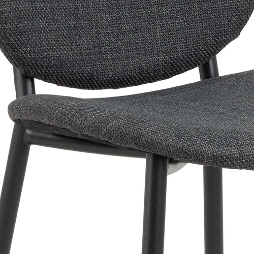 Jídelní židle Cliff Actona čalouněná šedá moderní na černých nohách