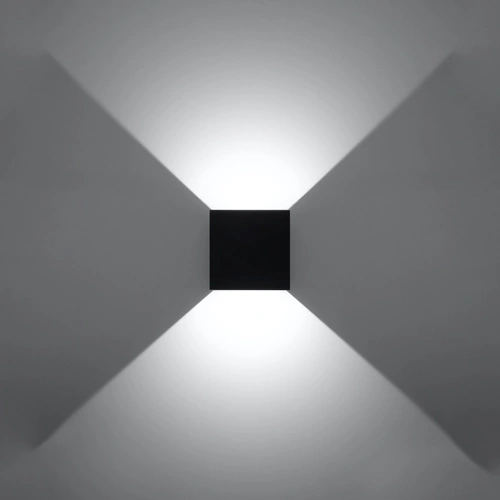 Nástěnné LED svítidlo Luca černé moderní hliníkové IP54 do obýváku i na ven