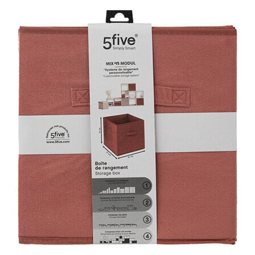 Skládací sametová úložná krabice do regálu 31x31 červená moderní 5five simply smart