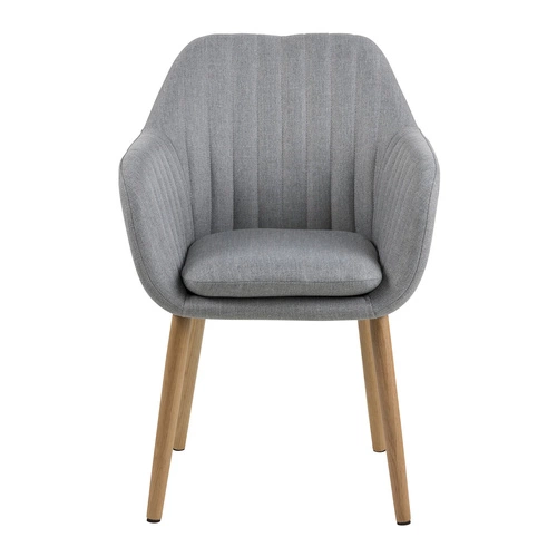 Čalouněná židle Emilia šedá s područkami do jídelny a obýváku skandinávský styl Actona