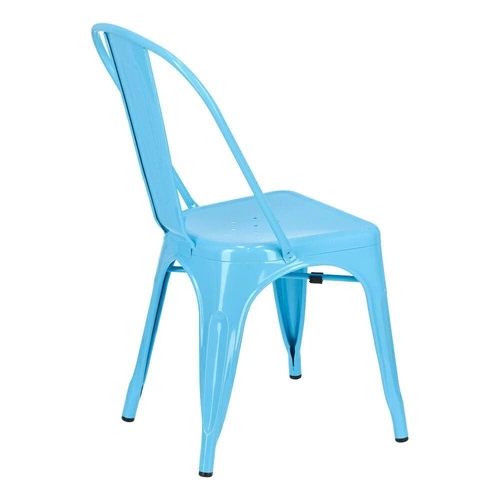 Kovová jídelní židle Paris modrá ve stylu Tolix do kuchyně a jídelny industriální D2.DESIGN