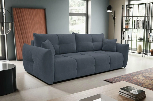 Rozkládací pohovka Bode 3místná s funkcí spaní do obýváku skandinávská modrá