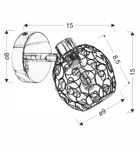 Nástěnné svítidlo Horus moderní chrom nastavitelné do ložnice a obýváku CANDELLUX LIGHTING