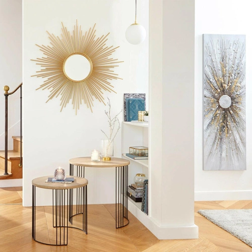 Závěsné skleněné svítidlo koule Dris zlaté do obýváku a ložnice Atmosphera 20 cm