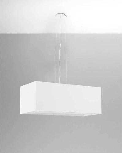 Lustr Santa BIS 80 bílý moderní závěsné svítidlo do obýváku a jídelny 3-bodové