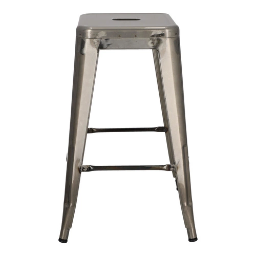 Barová židle Paris 66 cm kovová černá industriální k kuchyňskému ostrůvku inspirovaná Tolix D2.DESIGN