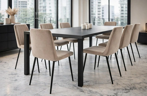 Židle Lana béžová sametová moderní do jídelny a kuchyně Intesi