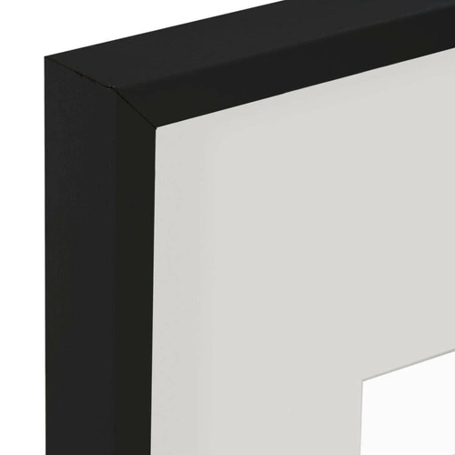 Černý závěsný fotorámeček 21x30 moderní Wood Slim MDF sklo