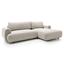 Moderní rozkládací rohová sedačka do obýváku Ljung pravá šedá s úložným prostorem Intesi