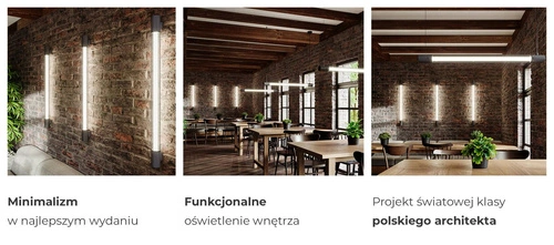 Nástěnné svítidlo VALO černé moderní kovové LED do obývacího pokoje a ložnice Thoro 102 cm