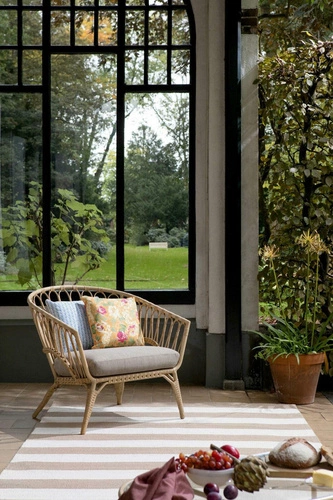 Venkovní koberec na terasu Lille 200x280 béžový moderní snadno čistitelný Laura Ashley