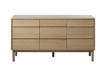 Komoda Zorta 140 cm moderní na nožkách dub přírodní do obýváku UNIQUE