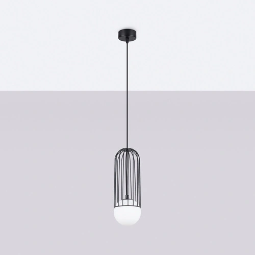 Moderní závěsné svítidlo BRINA 1 černé do obýváku a jídelny kovové 115 cm