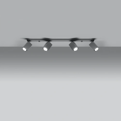 Stropní svítidlo MERIDA šedé 4xGU10 moderní kovové do obýváku a kuchyně Sollux