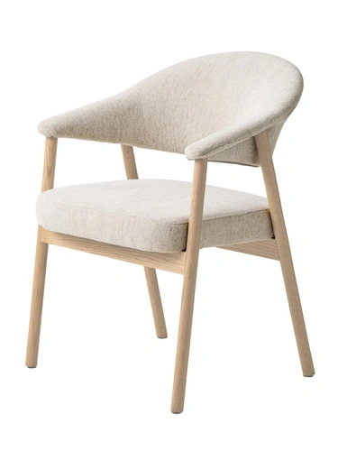 Židle Elk čalouněná do jídelny písková dub skandinávský