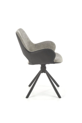 Otočná kancelářská židle Odette šedá čalouněná moderní s područkami Intesi