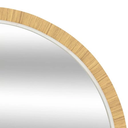 Půlkruhové zrcadlo Thea 55x75 cm světle hnědé na stěnu do předsíně a obýváku Atmosphera