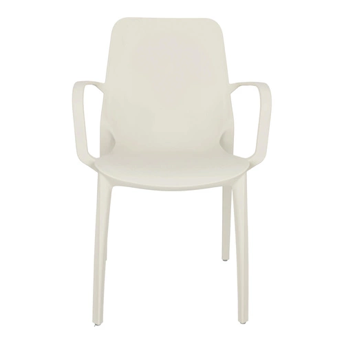 Zahradní židle Ginevra SCAB Design bílá s područkami, stohovatelná, moderní plast