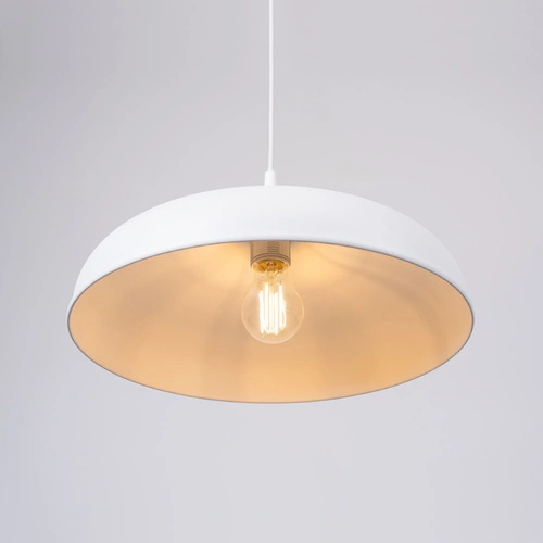 Závěsné svítidlo GINA bílá moderní nad stůl do obýváku a jídelny 38 cm SOLLUX LIGHTING