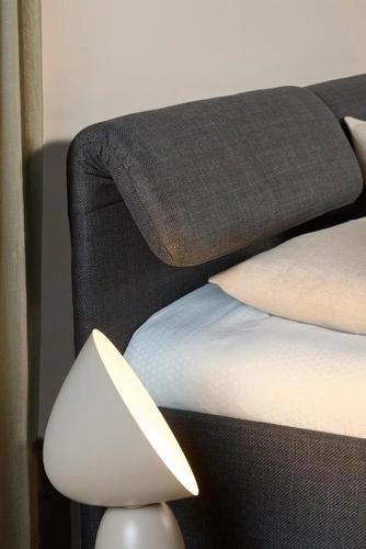 Čalouněná postel Calvi 140x190 do ložnice šedá se zásuvkami