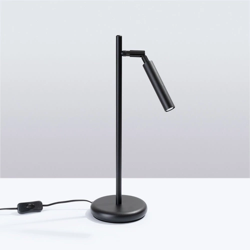 Moderní černá stolní lampa Pastelo s nastavitelným stínidlem do kanceláře nebo ložnice 43 cm