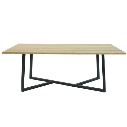 Velký obdélníkový konferenční stolek Hamilton moderní do obýváku kovový černý