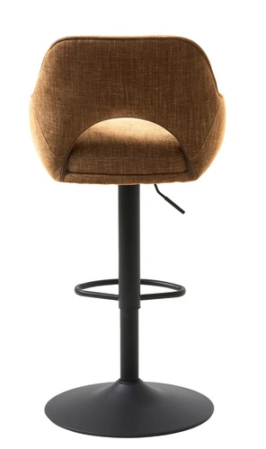 Barová židle Cowley oranžová čalouněná otočná výškově nastavitelná do kuchyně