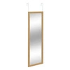 Tasso obdélníkové zrcadlo na dveře do předsíně v dřevěném rámu 109x35 cm