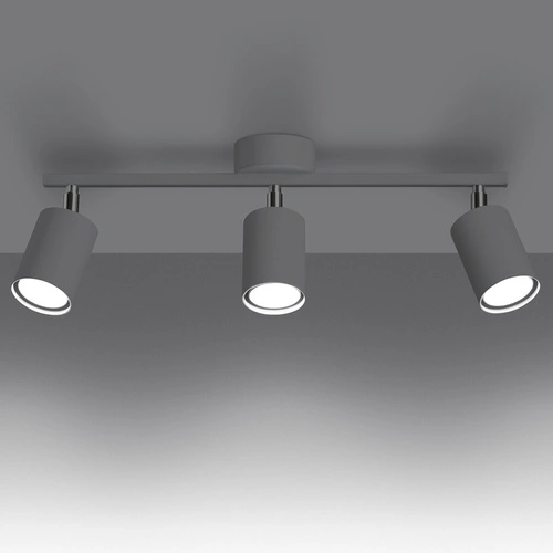 Stropní svítidlo LEMMI 3 bílé kovové minimalistické s nastavitelnými stínidly do obýváku