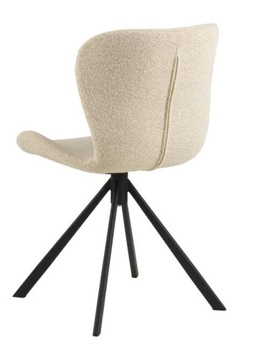 Otočná židle Batilda krémová bouclé Actona do jídelny a kanceláře moderní čalouněná