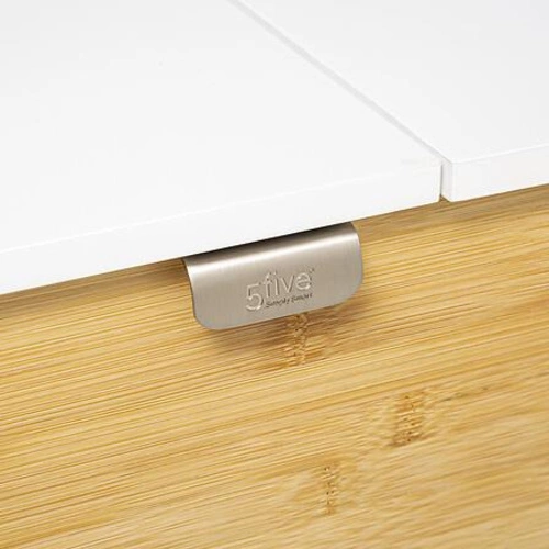 Toaletní stolek s zrcadlem Levia bambusový skandinávský do ložnice s přihrádkami 72 cm