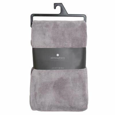 Teplá mikroflísová deka Atmosphera šedá 180x230 cm na pohovku nebo postel