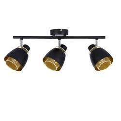Stropní svítidlo Aleksandria černé kovové nastavitelné 3bodové do obýváku a ložnice