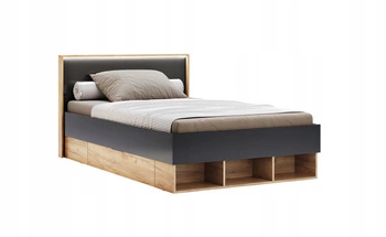 Postel Lana 120 cm s LED dub/šedá