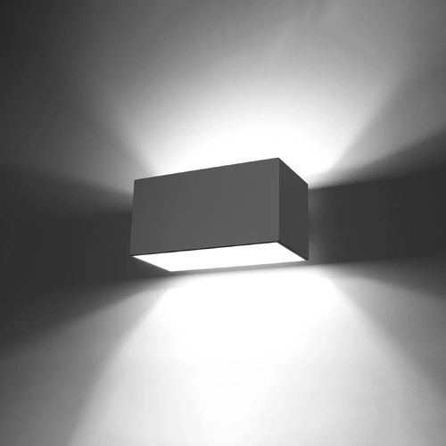 Nástěnné svítidlo QUAD MAXI šedé moderní hliníkové do obýváku a ložnice Sollux Lighting