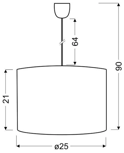 Závěsné svítidlo Garden 25 hnědé textilní do obývacího pokoje a jídelny 25 cm