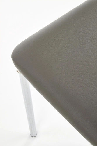 Čalouněná jídelní židle Venez šedá ekokůže do jídelny a obýváku Intesi chrom