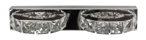 Nástěnné svítidlo Shipi 2x3W LED crystal z nerezové oceli