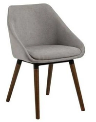 Čalouněná židle Nils Actona šedá skandinávská s područkami do jídelny a obýváku