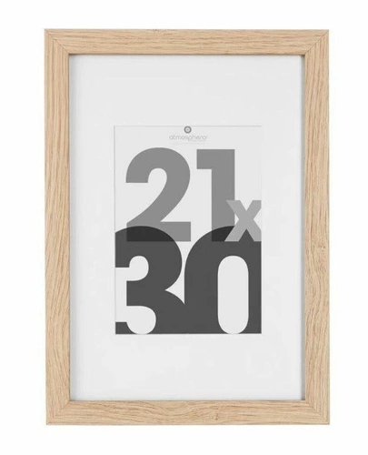 Dřevěný fotorámeček 21x30 Wood Atmosphera moderní na komodu stojící