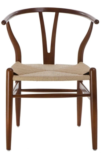 Židle Proutěný přírodní hnědý tmavý a nspirited Wishbone Výprodej