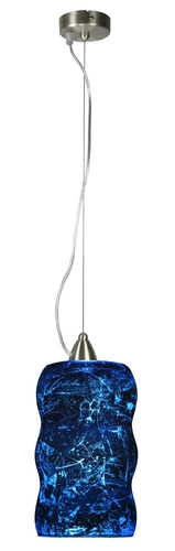 Moderní závěsné svítidlo Trilogy modré sklo do obýváku a ložnice 12 cm