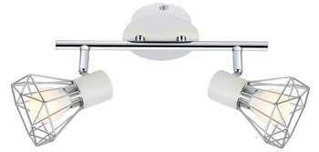 Stropní svítidlo Verve bílá kovová 2bodová nastavitelná do obýváku a kuchyně CANDELLUX