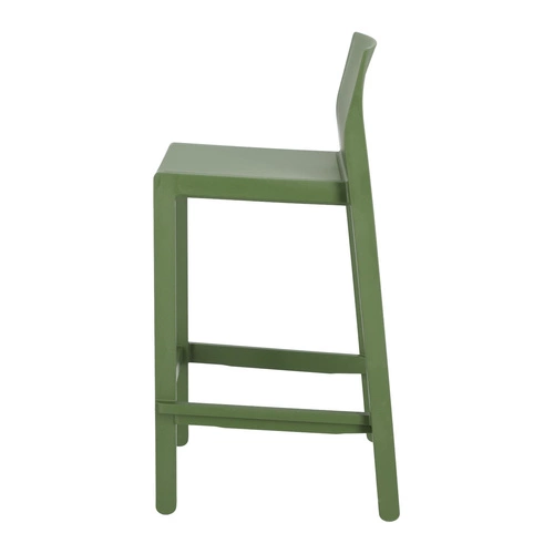 Barová židle Kate zelená 65 cm s opěrkou moderní do kuchyně a na zahradu SCAB Design