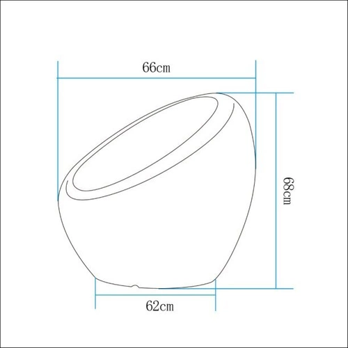 Zahradní křeslo COMFY LED RGBW 16 barev 68 cm