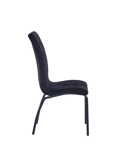 Čalouněná jídelní židle z černého sametu Ezara Velvet Intesi moderní do jídelny a kuchyně