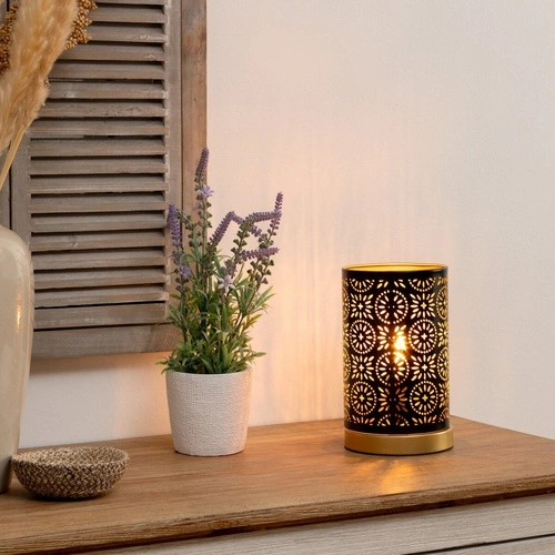 Noční stolní lampa Gypsy černozlatá kovová moderní Atmosphera orientální